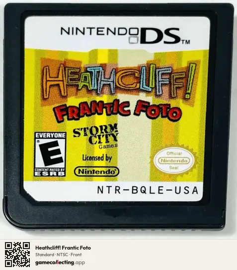 Heathcliff! Frantic Foto Nintendo DS, NTSC box front