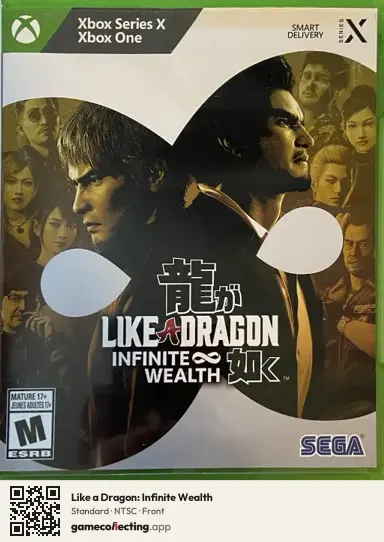 Like a Dragon: Infinite Wealth Xbox Series X, NTSC box front