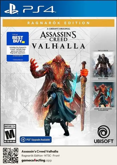Assassin's Creed Valhalla PlayStation 4, NTSC box front
