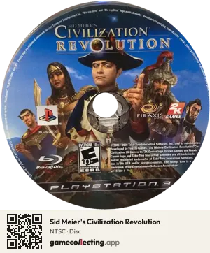Sid Meier's Civilization Revolution PlayStation 3, NTSC disc