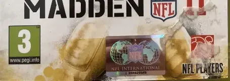 Madden NFL 11, the PEGI square on its front