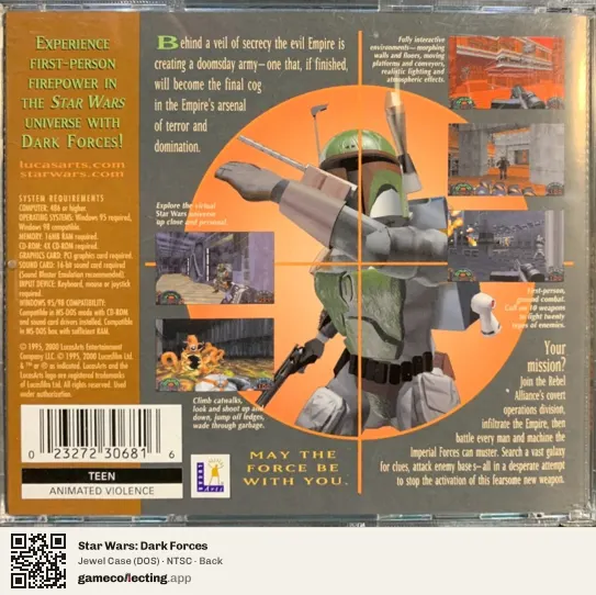 Star Wars: Dark Forces Computer, NTSC box back