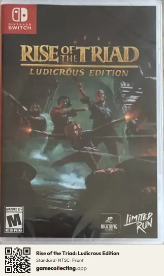 Rise of the Triad: Ludicrous Edition Nintendo Switch, NTSC box front