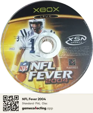 NFL Fever 2004 Xbox, PAL disc