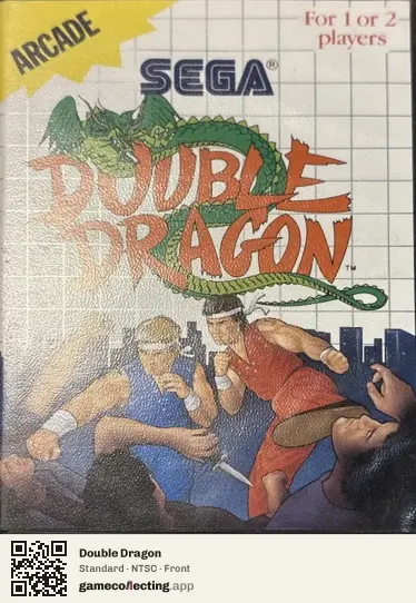 Double Dragon Sega Master System, NTSC box front
