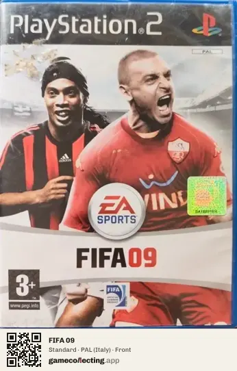 FIFA 09 PlayStation 2, Italy box front