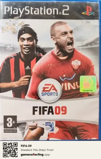 FIFA 09 PlayStation 2, Italy box front