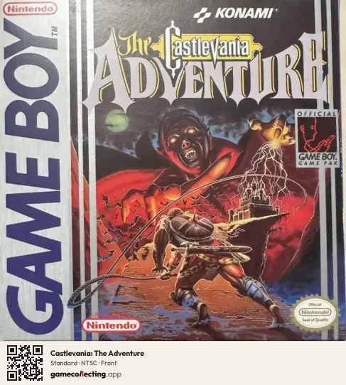 Castlevania: The Adventure Game Boy, NTSC box front