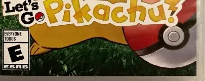 Pokémon: Let's Go, Pikachu!, the ESRB box on its front