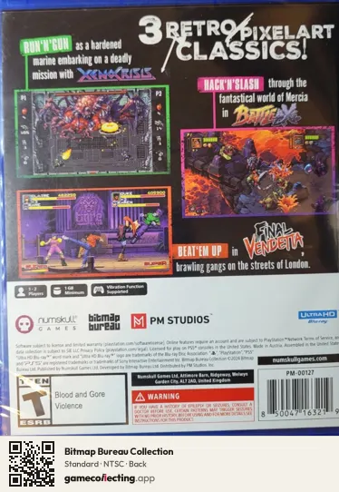 Bitmap Bureau Collection PlayStation 5, NTSC box back
