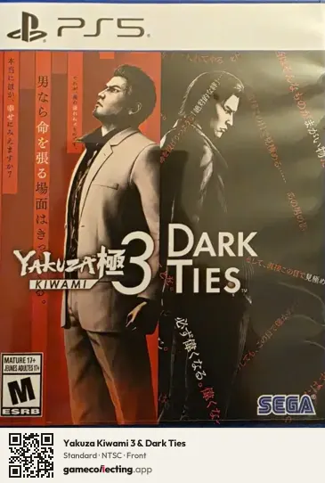 Yakuza Kiwami 3 & Dark Ties PlayStation 5, NTSC box front