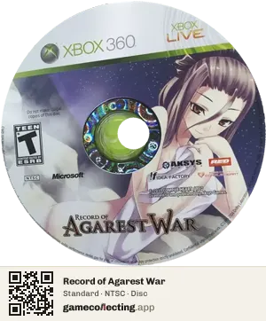 Record of Agarest War Xbox 360, NTSC disc