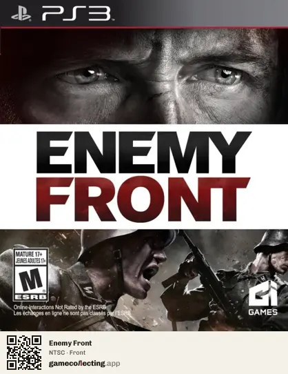 Enemy Front PlayStation 3, NTSC box front