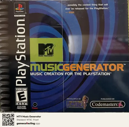 MTV Music Generator PlayStation, NTSC box front