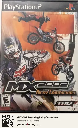 MX 2002 Featuring Ricky Carmichael PlayStation 2, NTSC box front