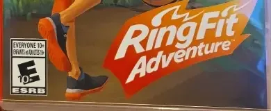 Ring Fit Adventure, the ESRB box on its front
