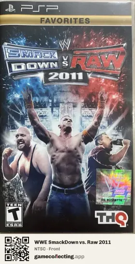 WWE SmackDown vs. Raw 2011 PlayStation Portable, NTSC box front