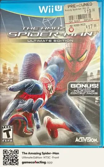 The Amazing Spider-Man Nintendo Wii U, NTSC box front
