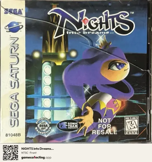 NiGHTS into Dreams... Sega Saturn, NTSC box front