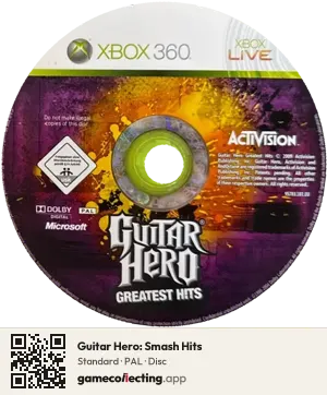 Guitar Hero: Smash Hits Xbox 360, PAL disc