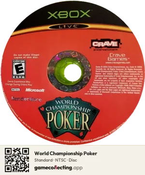 World Championship Poker Xbox, NTSC disc