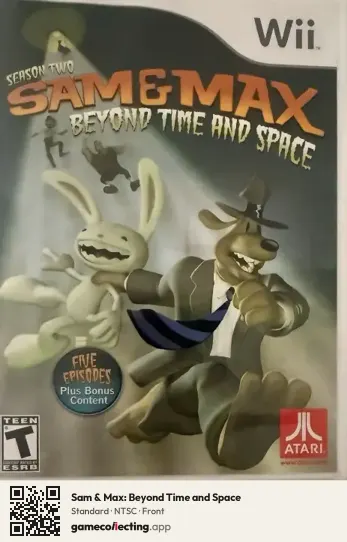 Sam & Max: Beyond Time and Space Nintendo Wii, NTSC box front