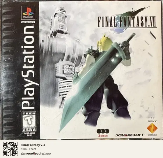 Final Fantasy VII PlayStation, NTSC box front