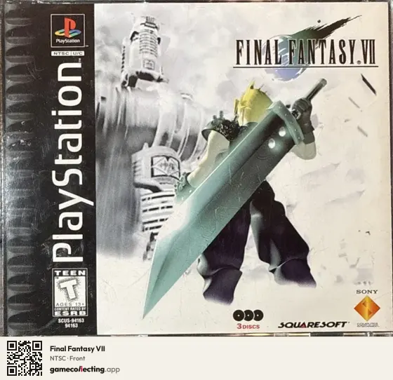 Final Fantasy VII PlayStation, NTSC box front