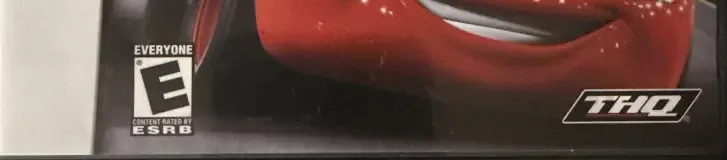 Cars, the ESRB box on its front