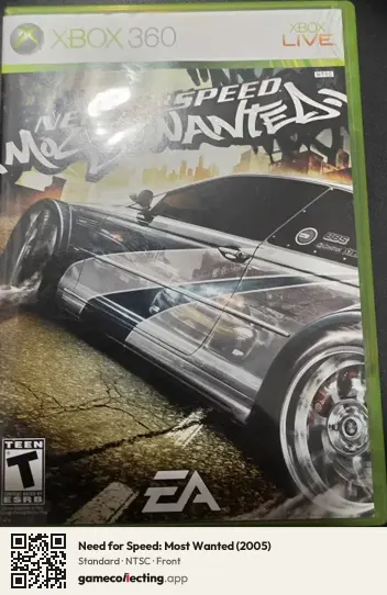 Need for Speed: Most Wanted (2005) Xbox 360, NTSC box front
