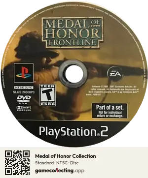 Medal of Honor Collection PlayStation 2, NTSC disc
