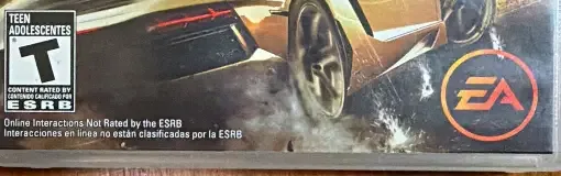 Need for Speed: The Run, the ESRB box on its front