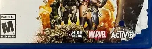 Deadpool, the ESRB box on its front