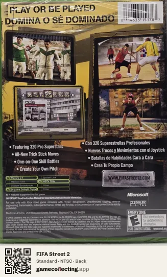 FIFA Street 2 Xbox, NTSC box back