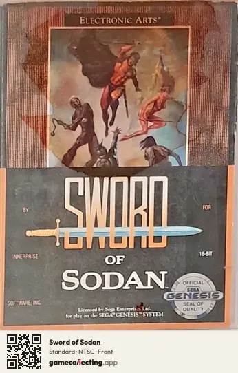 Sword of Sodan Sega Mega Drive / Genesis, NTSC box front