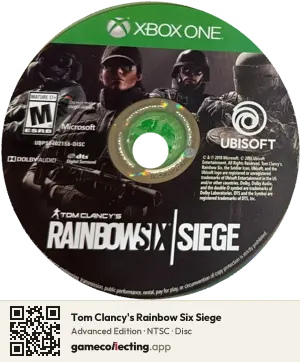 Tom Clancy's Rainbow Six Siege Xbox One, NTSC disc