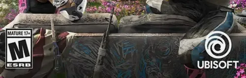 Far Cry New Dawn, the ESRB box on its front