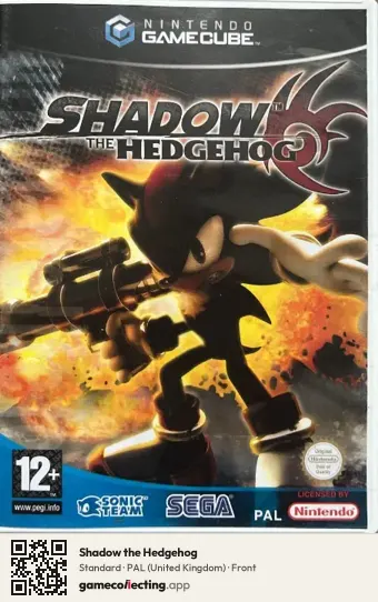Shadow the Hedgehog Nintendo GameCube, United Kingdom box front