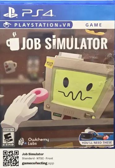 Job Simulator PlayStation 4, NTSC box front