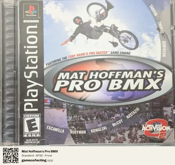 Mat Hoffman's Pro BMX PlayStation, NTSC box front