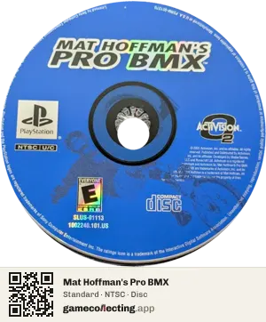 Mat Hoffman's Pro BMX PlayStation, NTSC disc