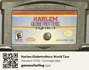 Harlem Globetrotters: World Tour Game Boy Advance, NTSC cartridge label