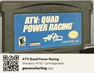 ATV Quad Power Racing Game Boy Advance, NTSC cartridge label