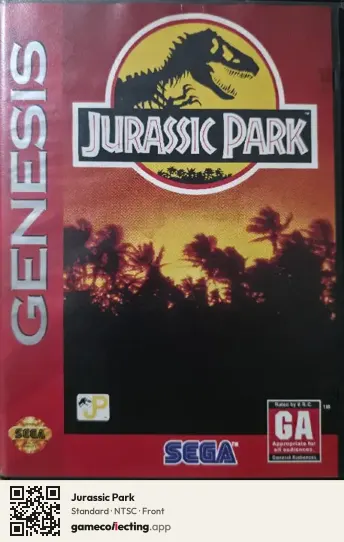 Jurassic Park Sega Mega Drive / Genesis, NTSC box front