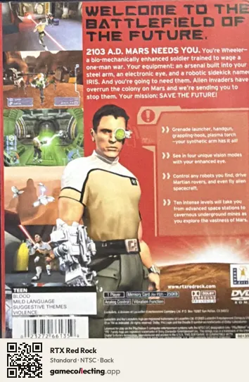 RTX Red Rock PlayStation 2, NTSC box back