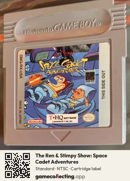 The Ren & Stimpy Show: Space Cadet Adventures Game Boy, NTSC cartridge label