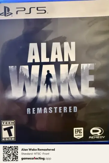 Alan Wake Remastered PlayStation 5, NTSC box front