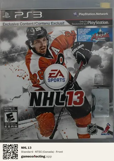 NHL 13 PlayStation 3, Canada box front