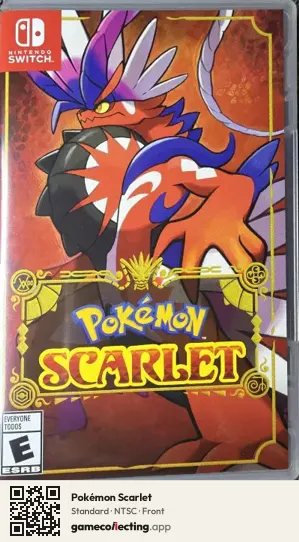 Pokémon Scarlet Nintendo Switch, NTSC box front