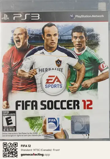 FIFA 12 PlayStation 3, Canada box front